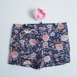 LOFT Navy‎ Liberty Floral Cotton Riviera Shorts